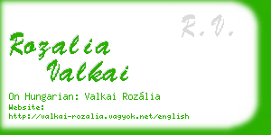 rozalia valkai business card