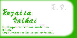 rozalia valkai business card